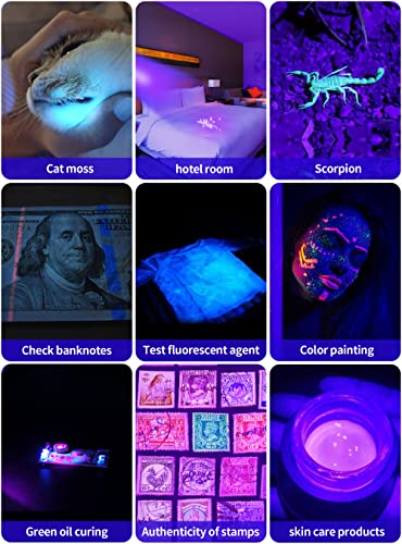 Darkbeam Uv 395Nm Blacklight Flashlight Ultraviolet Black Light, High Power Handheld Wood Lamp Pet Urine Detector, Spot Scorpion Stains, Resin Curing, Fluorescent Detection, 3 X Aaa Batteries #TOP5