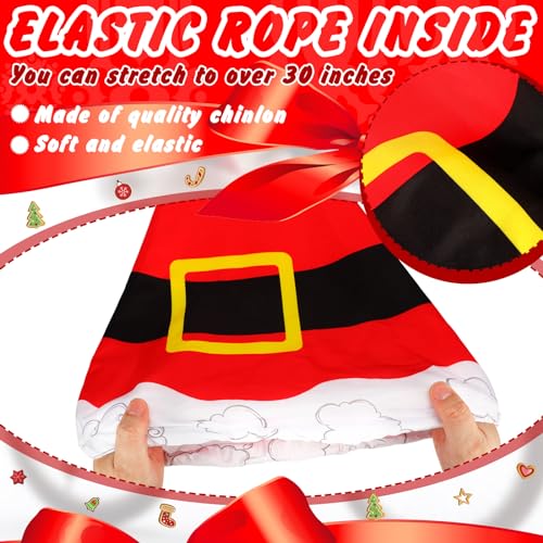 Copkim 4 Pcs Christmas Cycling Helmet Cover Rainproof Santa Claus Hat Riding Helmet Decor Fun Waterproof Windproof Rain Cover for Bike Helmet Bicycle Snowboard Rides Accessories Gifts Supply Adults