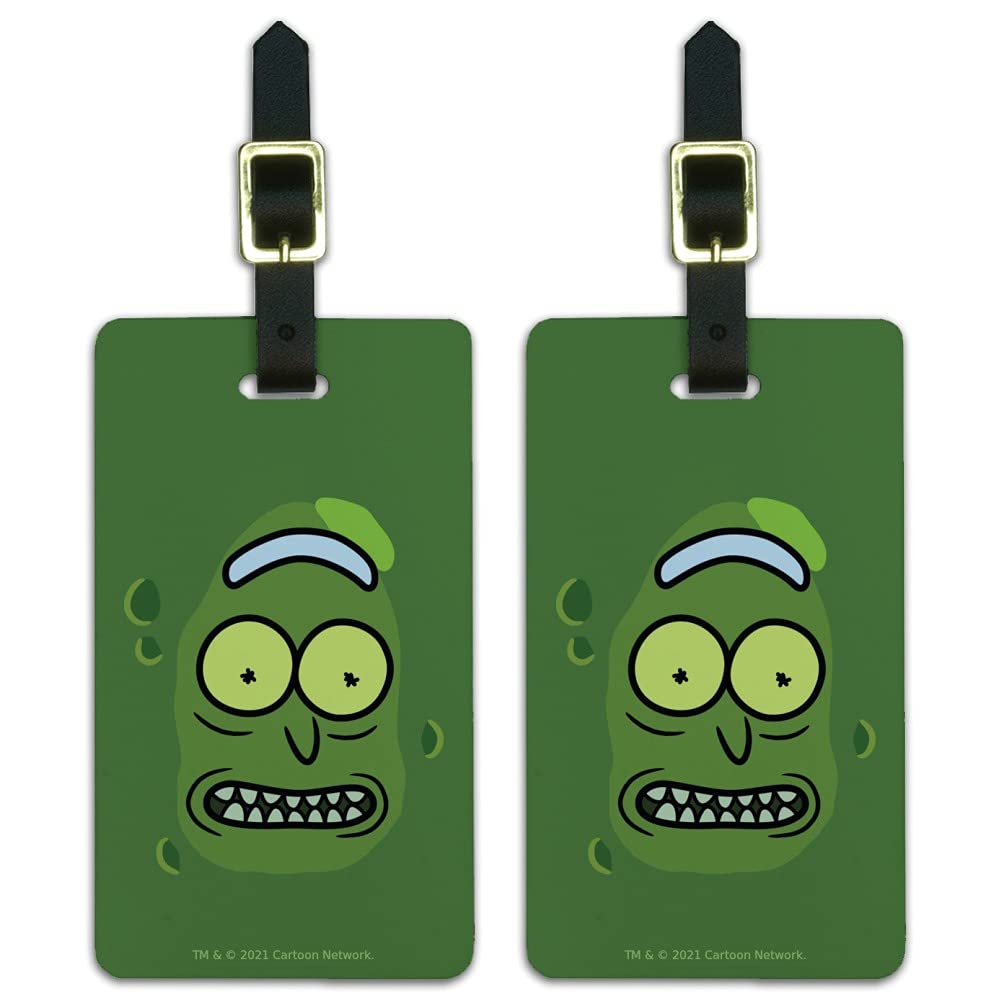 Amazon.com: Rick and Morty Pickle Rick Face Luggage ID Tags Carry