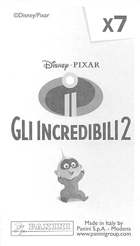 Miniatura 2 de 2018 Panini Incredibles 2 Album Sticker #X7 Sticker X7