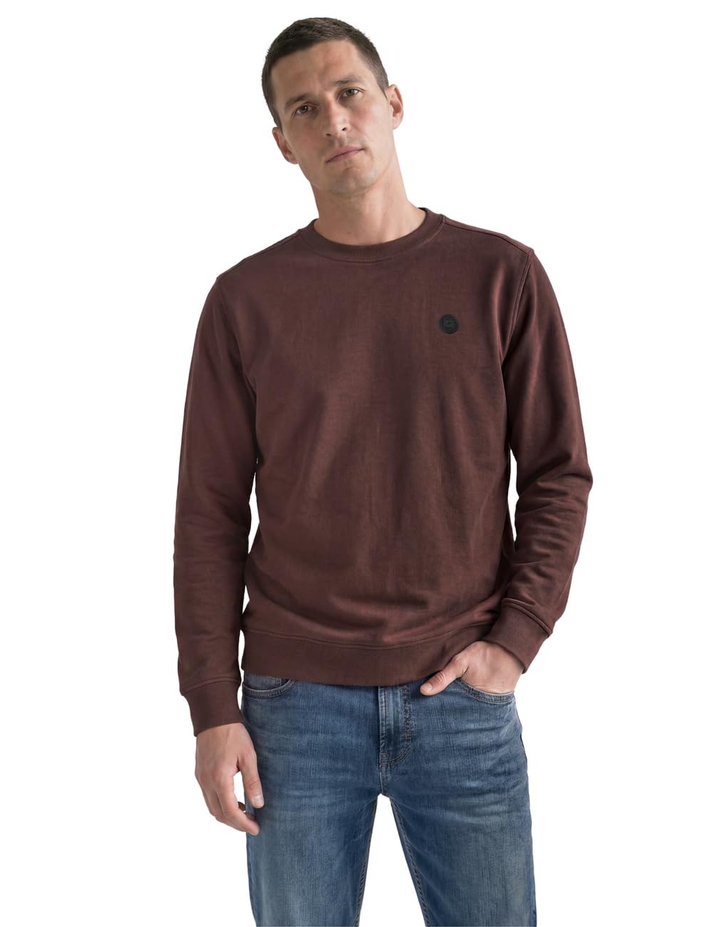 Street One MEN Herren Crewneck Sweatshirt in Unifarbe