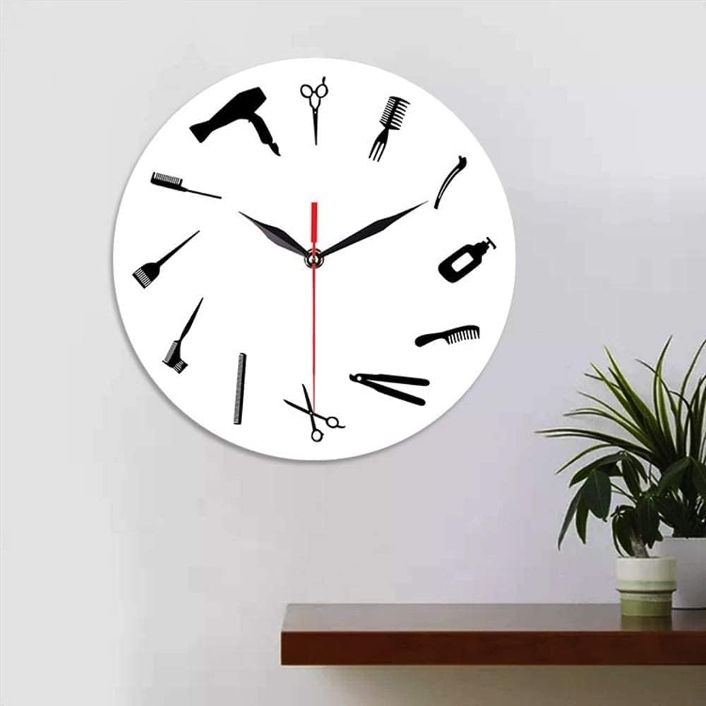 Creative Modern Minimalist Living Room Wall Clock Clock Personalized Bedroom Home Round Acrylic Mute Hanging Watch Φ30cm (Color : White) (Color : Black)