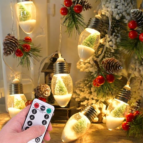 Guirlande lumineuse avec minuteur pour illuminer un sapin de Noël