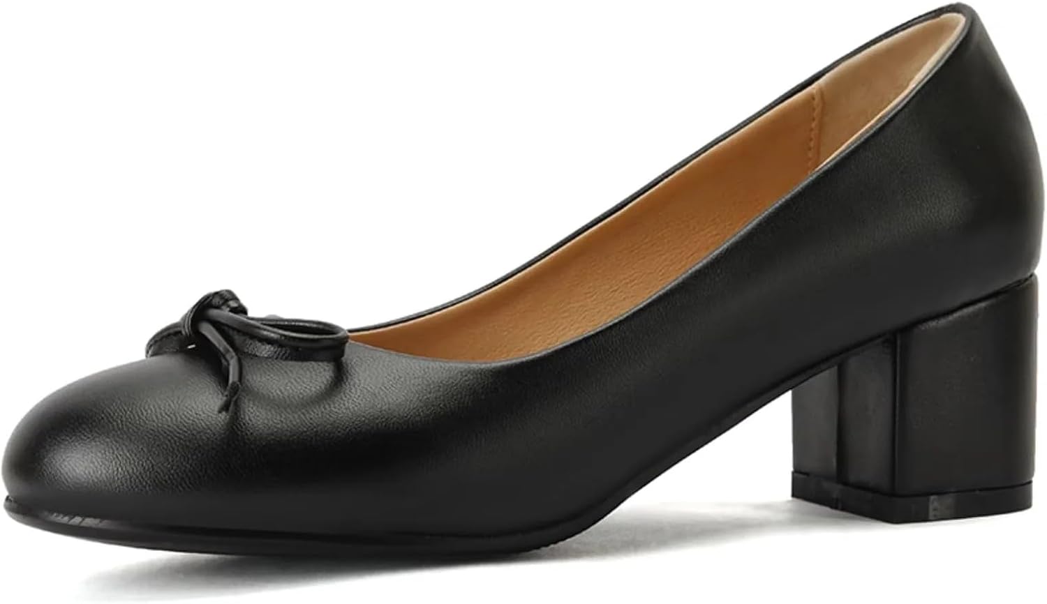 Unisex Men's Women's Pumps Comfortable Elegant Low Block Chunky Heels Classic Round Toe Slip On Wedding Party Office Dress Shoes Large Size