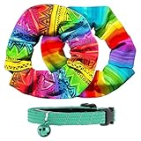 Birdsbesafe® Cat Collar Cover for Birds - Bird Warning Cat Collar, Scientifically Proven to Help Prevent Your Cat from Catching Birds, 2 Covers and 1 Breakaway Collar Included