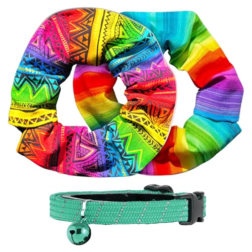 Birdsbesafe® Cat Collar Cover for Birds - Bird Warning Cat Collar, Scientifically Proven to Help Prevent Your Cat from Catching Birds, 2 Covers and 1 Breakaway Collar Included