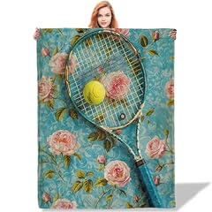 Retro Tennis Racket and Floral