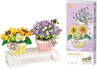 Bonsai Building Blocks, Artificial Potted Flowers Plants Set for Adults, Botanical Collection Home Décor DIY Projects Accessories Box for Kids Birthday Gift Not Compatible with Lego (534 Pieces)