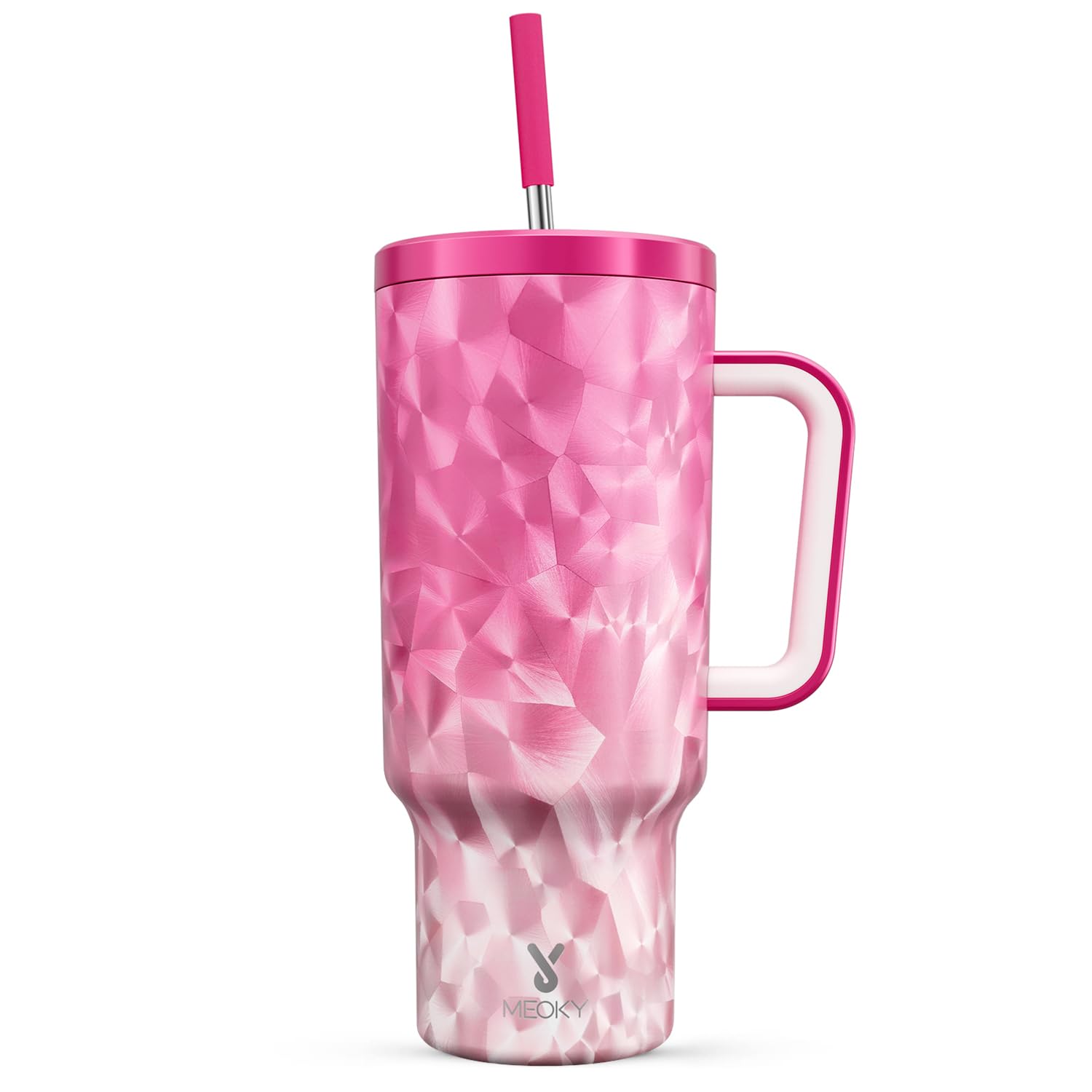 40oz Tumbler with Handle for Women: 100% Leakproof Stainless Steel Insulated Tumbler with Lid and Straw for Car Travel Home - Fashion Enthusiasts, Candy