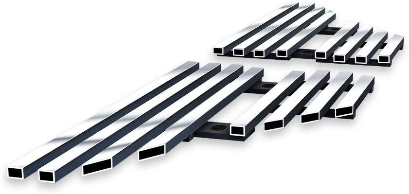 APS Compatible with Ford F-250 F-350 F-450 F-550 2008-2010 Side Vent 304 Stainless Steel Chrome Polished 8x6 Billet Front Grill Grille Insert RE-F65542C