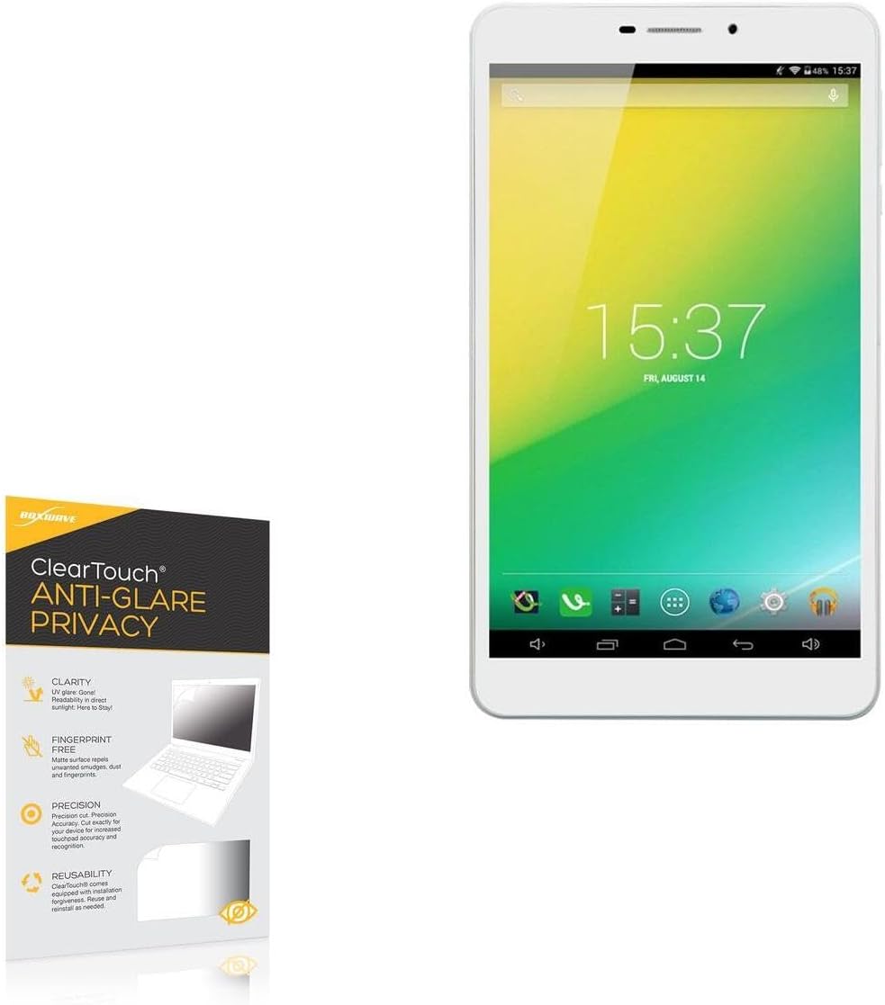 BoxWave Screen Protector Compatible with iRulu P2 - ClearTouch Anti-Glare Privacy (2-Pack), Privacy Screen Protector Flexible Film Anti-Glare