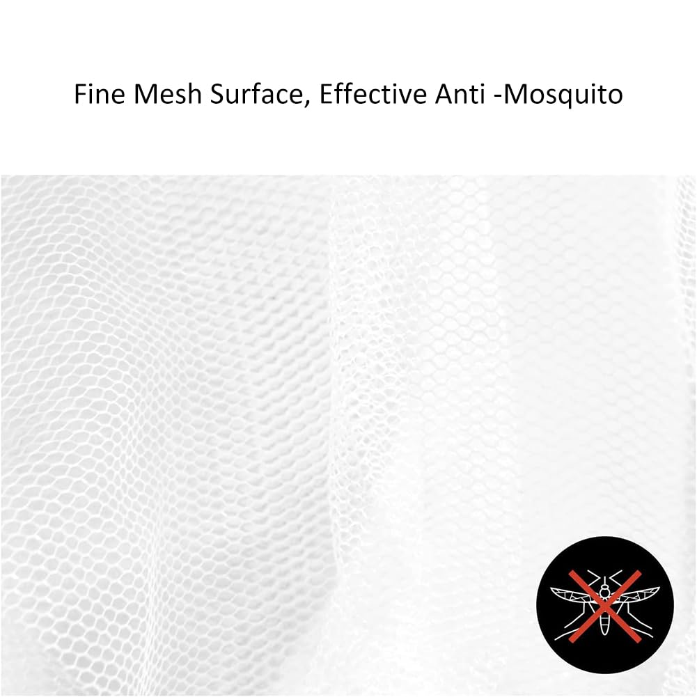 Mosquito Net for Cot Bed & Crib Mosquito Net for Travel Cot Fine Mesh Insect Net for Baby Air-Permeable Mesh 135 * 60 * 90CM - Image 2