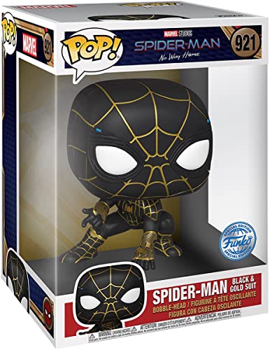 Funko Pop! Jumbo: Sm: Spider-Man Black &Amp; Gold Suit - Spiderman No Way Home - Collectable Vinyl Figure - Gift Idea - Official Merchandise - Toys For Kids &Amp; Adults - Movies Fans