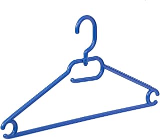 Perchas, Multifunción, 10 Piezas, Plástico, Azul, Blusa, Camisa, Chaqueta, Falda, Gancho Giratorio 360°, 42 cm (8445_12/10)