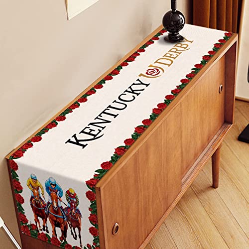 Nepnuser Kentucky Table Runner Run for The Roses Horse Racing Party Decoration Home Kitchen Dining Room Decor (13" x 90") by Nepnuser - Image 2
