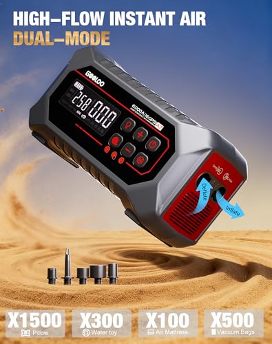 Image of GOOLOO A7 Jump Starter with Air Compressor - 6000A & 160PSI Jump Box