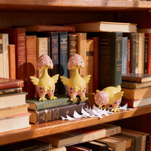 CHWUGOXI 3Pcs Cute Hatching Chicks Resin Figurines, Mini Farm Animal Statues for Fairy Garden, Potted Plant Decor and Home Desktop Ornaments — view 5