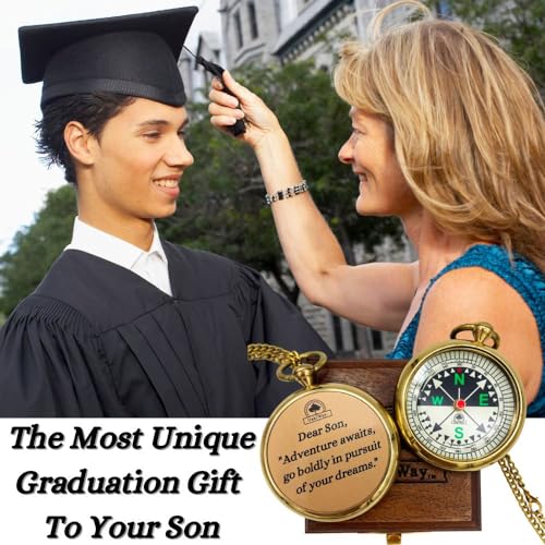 Image of The Dream Chaser Compass - Go Confidently -2026 Unique Graduation Gifts for Him, College, High School, Cool Birthday Gift Idea for Son, Boys, Motivational Greeting Card Included