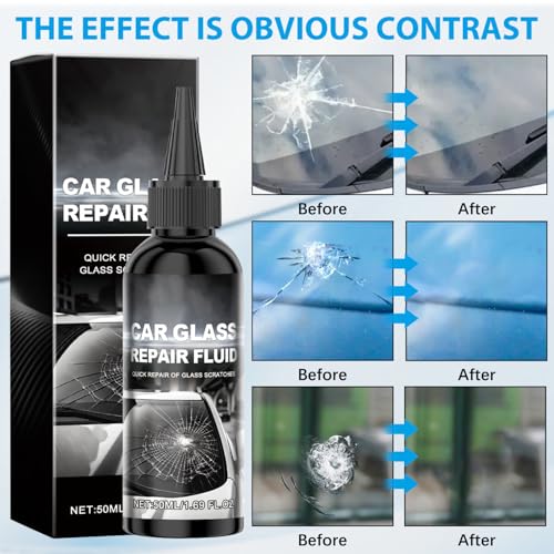 Image of 2PCS Upgrade Car Windshield Crack Repair Kit, Glass Repair Liquid for Cracks Glass Cracks Gone Repair Kit Windshield Repair Kit, Quick Fix Windshield and Glass Repair Tools for Chips and Cracks