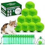 PEMOO Cat Repellent Outdoor, Natural Peppermint Oil Cat Deterrent Outdoor and Indoor, Keep Cats Out of Yard Permanently, Keep Cats Away from Garden, Lawn Plants,10 Balls with 10 Bags