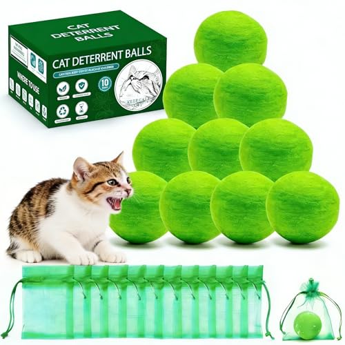 PEMOO Cat Repellent Outdoor, Natural Peppermint Oil Cat Deterrent Outdoor