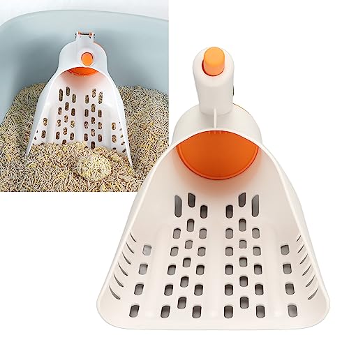Pá para Areia para Gatos, Design de Prensa Multiuso para Peneirar cocô para Gatos Colher para Viagem