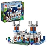 LEGO, 21186 Minecraft, El Castillo de Hielo, Juego de Acción y Batallas, Set de Construcción para Niños de 8 Años o Más, Zombies, Esqueletos y Espada, Multicolor