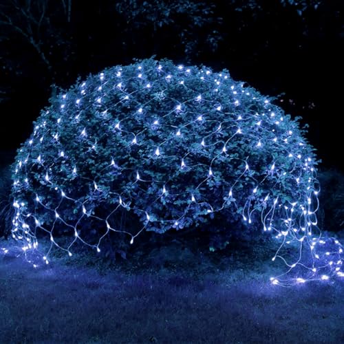 WoskjXas Fairy Net String Lights, 96LEDs 1.5 * 1.5M Decoration Lights Outdoor Indoor