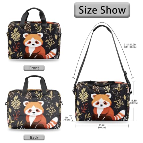 Cute Animal Raccoon Leaves Maletín para Laptop 16 pulg miniatura 5