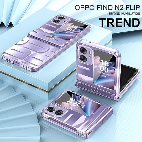Housse Oppo N2 Flip rigide violette avec protection charnière