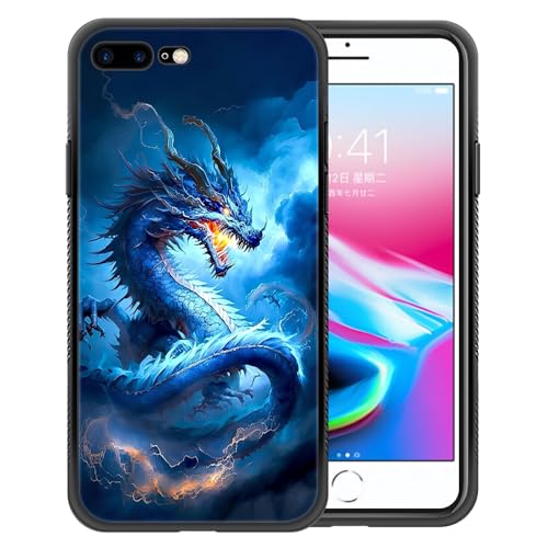 Pinsheng Case Compatible with iPhone SE3,Orient Dragon Phone Covers for Men/Women,Soft Silicone Rubber Fully Wrapped Frame Anti-Skid and Shockproof Protective Case for iPhone SE 2022