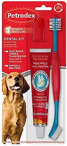 Petrodex Dental Care Kit for Dogs and Puppies, Cleans Teeth and F...