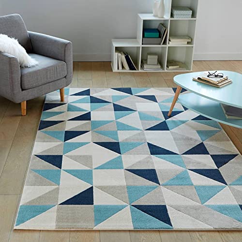 Image of Modern Contemporary Handmade Tufted Woolen Carpet for Living Room Bedroom and Hall Size 10 x 14 Feet Color Multi