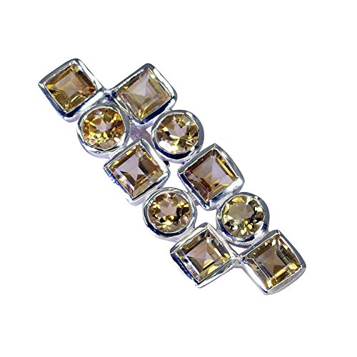 Collier citrine véritable femme pendentif birthstone idéal pour cadeau d'anniversaire