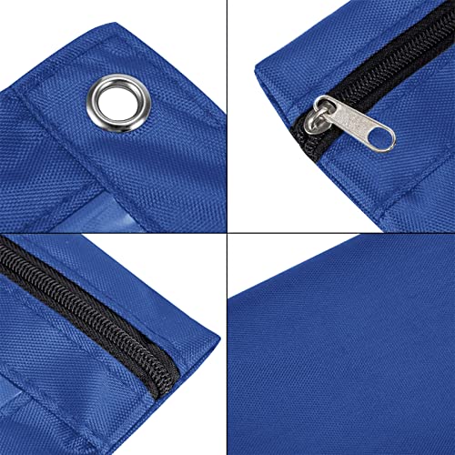 Image of 3-Ring Pen Pencil Pouch with Clear Window Stationery Bag Binder Case Classroom Organizers Blue