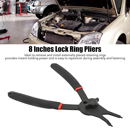 Circlip Pliers, 8Inch Snap Ring Pliers Heavy Duty Internal External Circlip Gearshift Locking Remover Retaining Tool(Straight Head) #TOP1