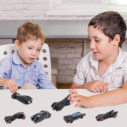Image of Royals hub Black Super Hero Mini Metal Die Cast Car Set of-6 Toy Vehicle Play Set Free Wheel High Speed Unbreakable for Kids Small Racing Car for Exciting Playtime Adventures Movie Vehicle