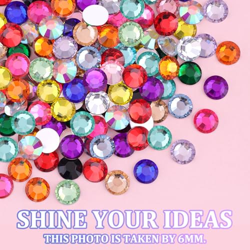 Image of 12600Pcs Resin Rhinestones for Bedazzling with Tweezers, Multicolor 4mm Rhinestones for Crafting with 3Pcs 10ml B7000 Jewelry Glue for DIY Crafts Clothing Tumblers Shoes Fabric Nail Art