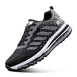 MARQUE: sumateng Chaussures de Sport Homme Femme Air Running Baskets Outdoor Casual Course Sneakers Fitness Respirantes Sport Shoes Blackwhite 40