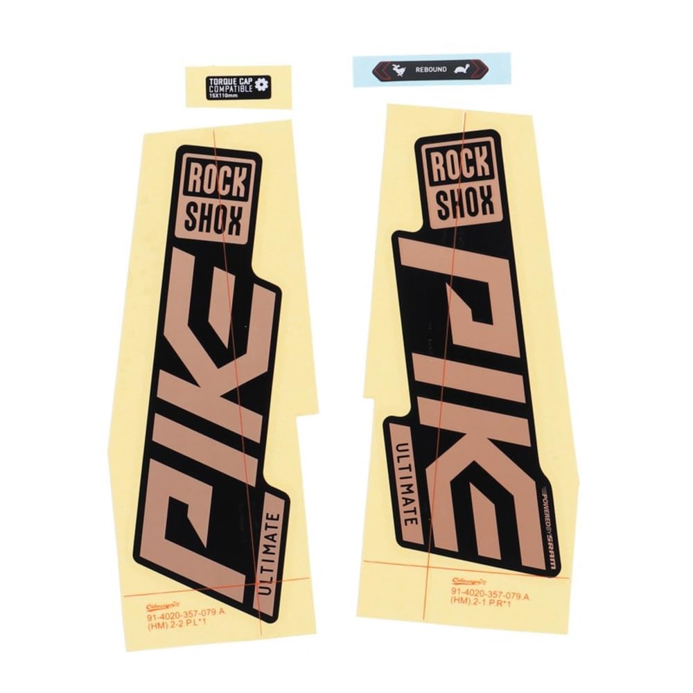 RockShox Fork Decal Kit - Pike Ultimate, 27.5"/29", Matte Copper Foil/High Gloss Black