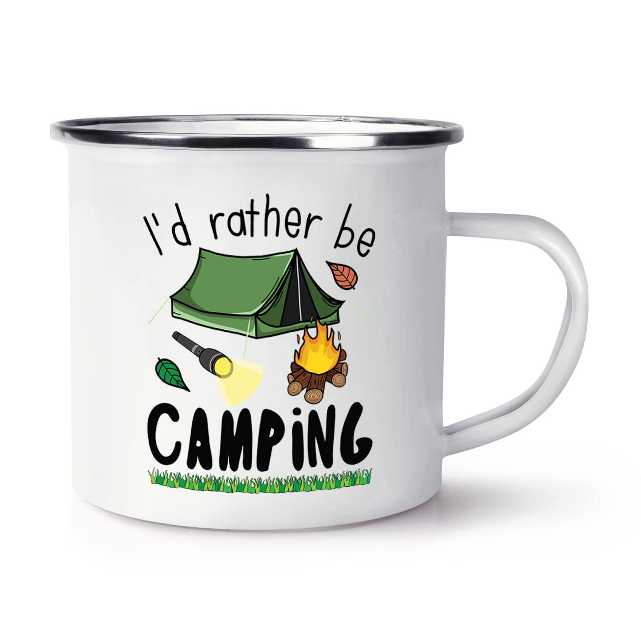 I'd Rather Be Camping Enamel Mug Cup