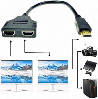 1080P HDMI Male to Dual HDMI Female 1 to 2 Way Splitter Cable