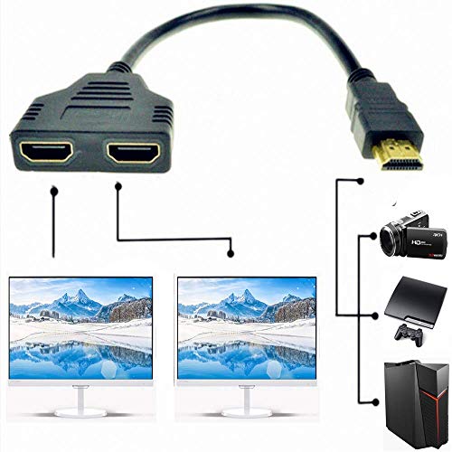1080P HDMI Male to Dual HDMI Female 1 to 2 Way Splitter Cable