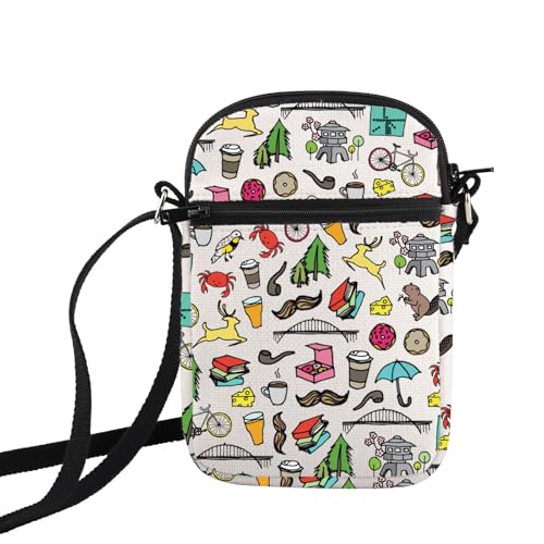 HOLLP Oregon State Crossbody Bag Biking Gift Portland Oregon Travel Small Sling Bag Oregon Souvenir Gift4