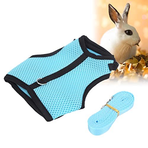 Image of GLOGLOW Rabbit Harness with Leash, Small Animals Adjustable Buckle Breathable Mesh Pet Vest for Rabbit Squirrel Bunny Ferret Guinea Pig(L) Accessories