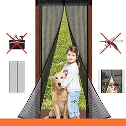 Mosquiteras Imantadas Amazon Cortina mosquitera magnética para puertas, Mosquitera Magnética 90 cm x 210 cm/100cm x 210 cm, para Puertas 86cm x 208 cm/96cm x 208 cm, Nuevo diseño, Manos libres; Instálela usted mismo