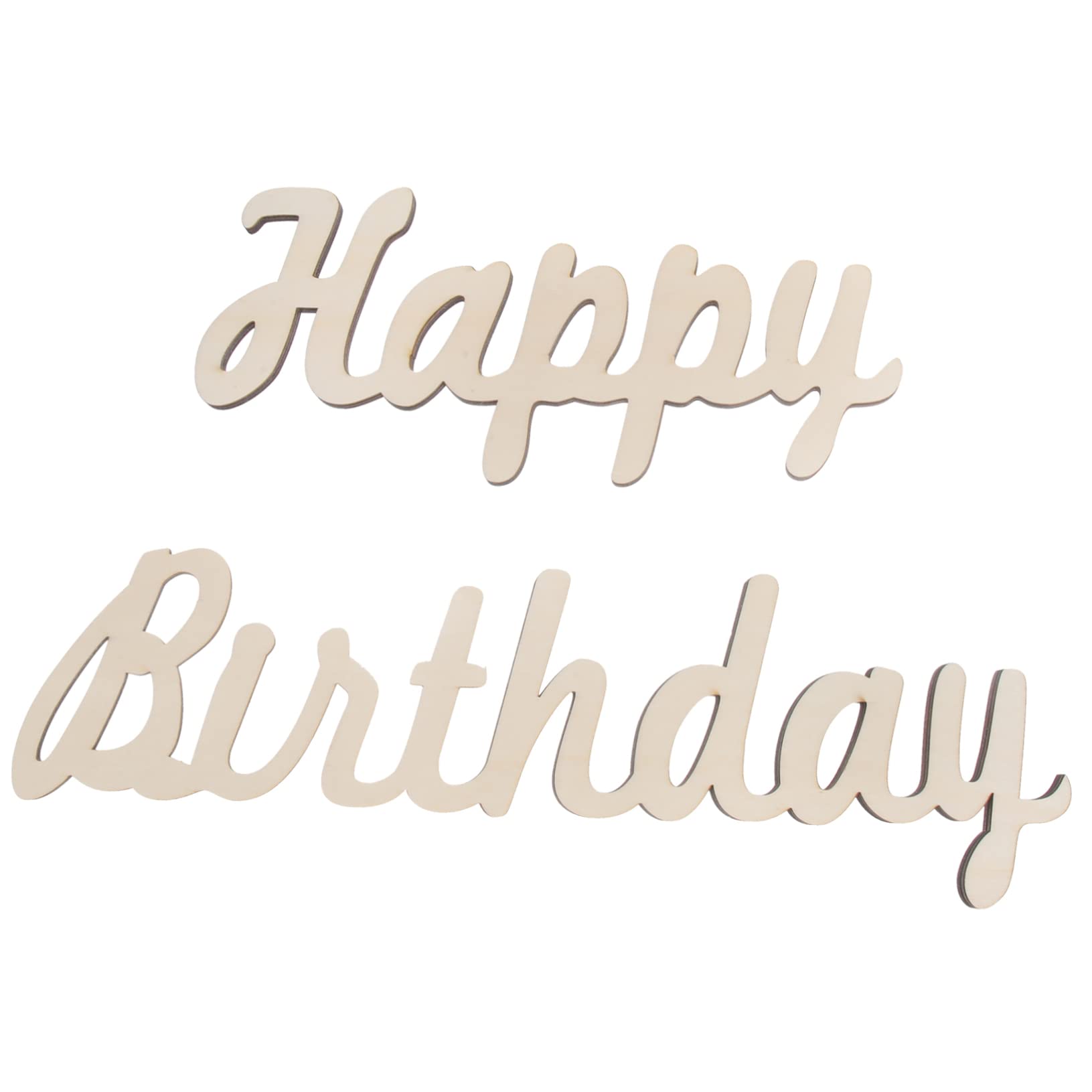 Décoration murale bois Happy Birthday chic pour fête
