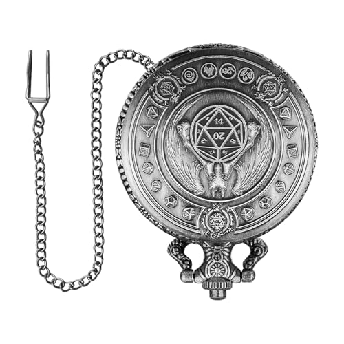 Pocket Watch Case Dice Set | Rollenspielspiel -Würfel -Set - Polyedrale Metallwürfel für Rollenspiele, Tabletop Game Dice Pocket Watch Hülle