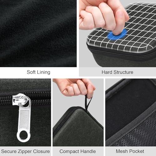 Image of Bukere Travel Sunglasses Organizer Case Adjustable Slot For Multiple Eyeglasses Hard-shell Portable Storage Box for Men Women
