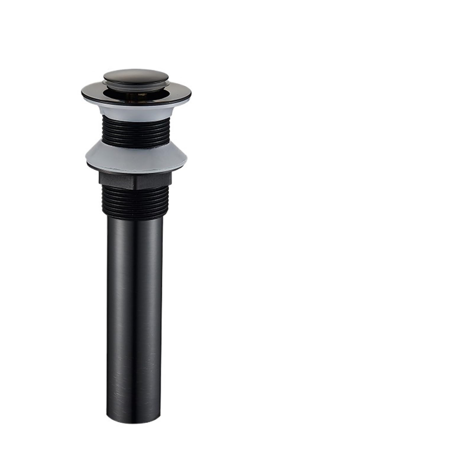 Rtbvghjik Black C1 Black Bounce Sink Copper Washbasin Glass Basin Push-On Drain Accessories Bathroom Pop Up For Bathroom Sinks(Black C1)